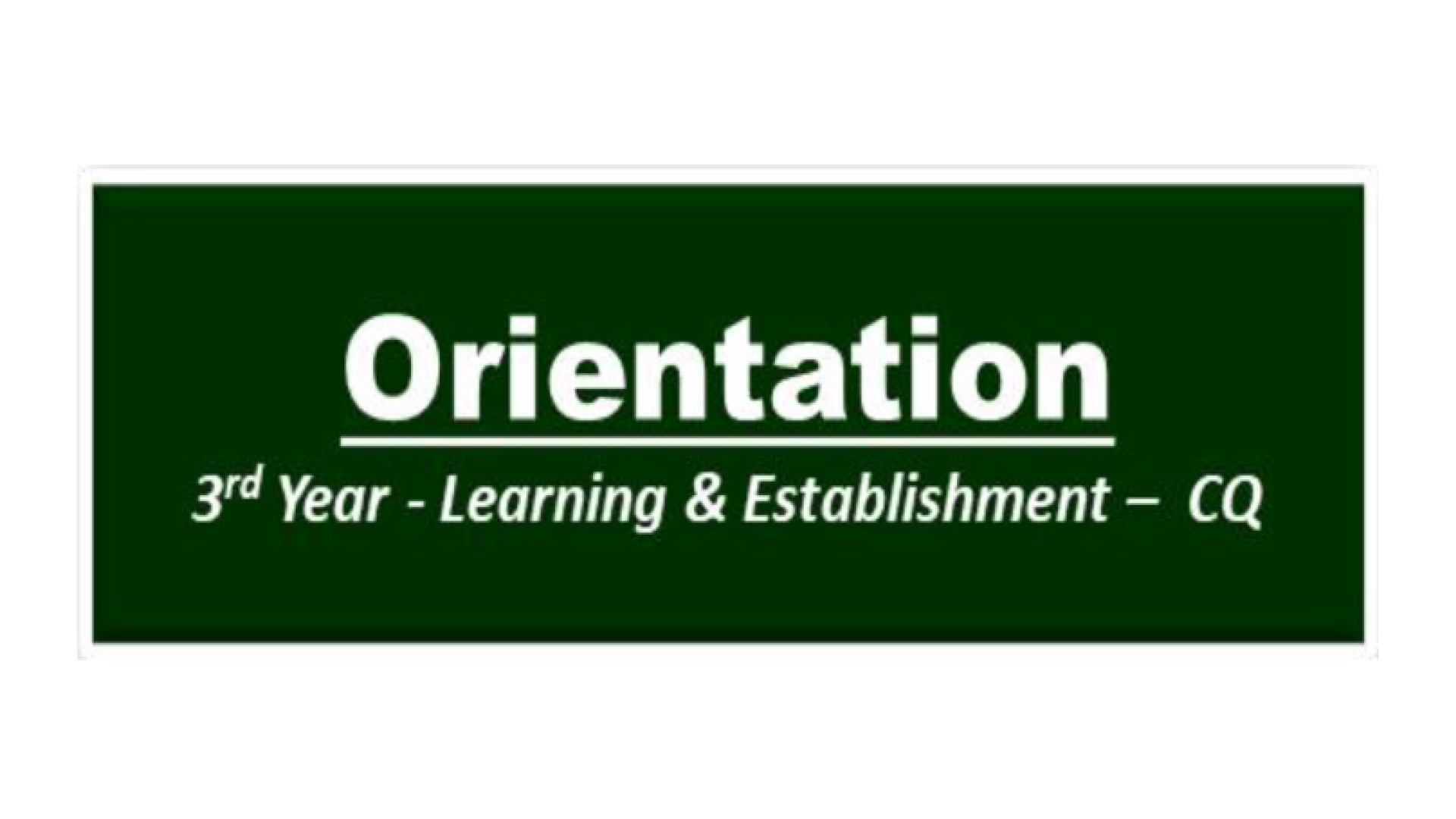 Orientation