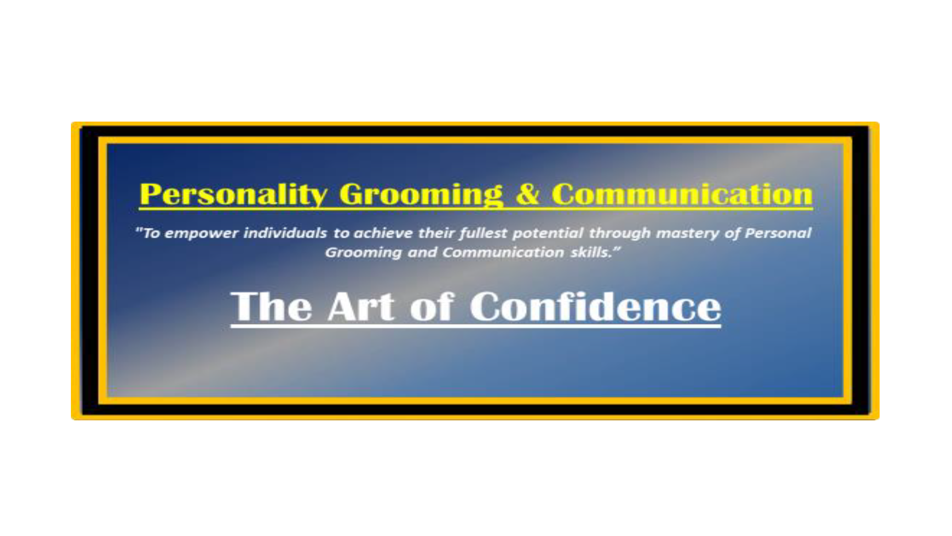 The Art of Confidence